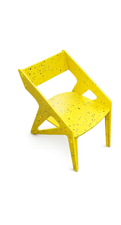 Chaise design en plastique recyclé